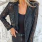 Heldekkende blazer i spiss netting