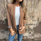 🌸 Stilig blazer med leopardmønster og fôr for kvinner