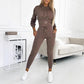 Todelt joggedress for kvinner med hette