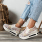 Blomstermønstrede joggesko i brodert mesh