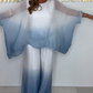 Mesh Mix Dip Dye-sett med løs, flytende topp og bukse