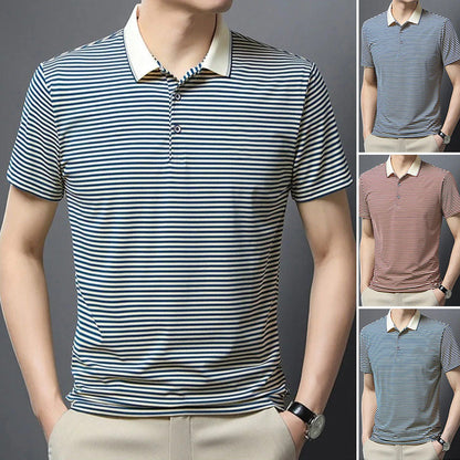 👕Business Casual T-skjorte i bomull for menn