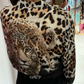 Glidelåsjakke med leopardmønster