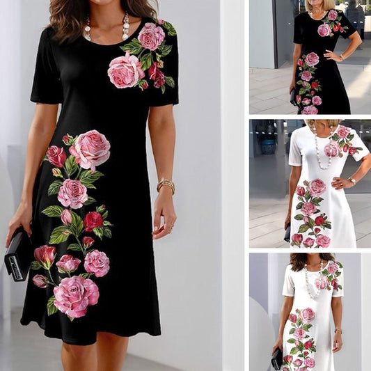 🌸Vårtilbud💐 Rose Bloom kortermet kjole