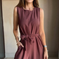 Women's Elegant Sleeveless Wide Leg Jumpsuit