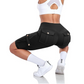 Bikershorts i stretch med høy midje for dame