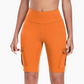 Bikershorts i stretch med høy midje for dame