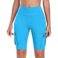 Bikershorts i stretch med høy midje for dame