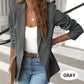 🎁BEGRENSET SALG 49 % RABATT💕Elegant, myk ensfarget jakke med knapper og knappelukking