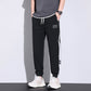 Trendy joggers med lommer i is-silke for menn