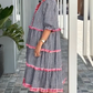 ⏳Tidsbegrenset spesialtilbud⏰Sweet & Fresh Plaid Color-Block Cake Ruffle Dress👗
