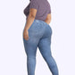 Skinny stretchjeans med rifter til dame