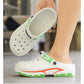 Pustende slip on-sandaler for menn