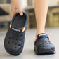 Pustende slip on-sandaler for menn