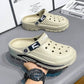 Pustende slip on-sandaler for menn