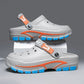 Pustende slip on-sandaler for menn