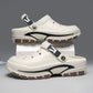 Pustende slip on-sandaler for menn