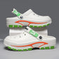 Pustende slip on-sandaler for menn