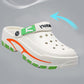 Pustende slip on-sandaler for menn