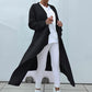 🌟 Langermet cardigan med åpen front for kvinner – uregelmessig draperingsdesign, uformell og løs lagdeling, et must-have👗