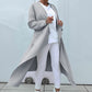 🌟 Langermet cardigan med åpen front for kvinner – uregelmessig draperingsdesign, uformell og løs lagdeling, et must-have👗