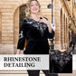 🔥⏰ Begrenset tid 50% rabatt!! 🔥Fløyelssett for kvinner – topp med rhinestones og bukser
