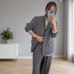 ⏰ FLASH-SALG 50 % RABATT 🔥 2-delers sett for kvinner, inkludert en langermet blazer og bukser med vide ben