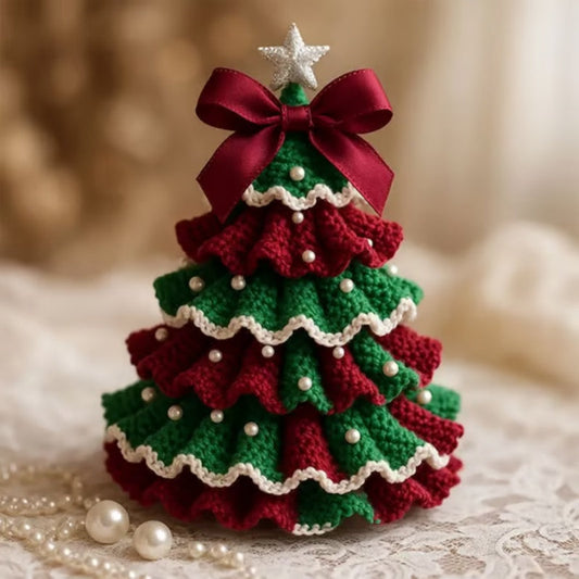 🎉 Forsinket julesalg -50 % rabatt 🎄 DIY-sett for heklet juletre – ✨ Håndlaget julepyntsett