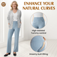 💖SISTE DAGS SALG 50 % RABATT💖Damebukse med høy midje, stretch, casual yoga, vide ben