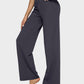 💖SISTE DAGS SALG 50 % RABATT💖Damebukse med høy midje, stretch, casual yoga, vide ben