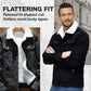 Casual denimjakke med sherpa-fôr for menn