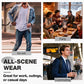 Casual denimjakke med sherpa-fôr for menn