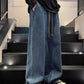👖 60 % RABATT NÅ! 🕶️ Loose Fit-jeans med vide ben for menn – stretchdenim, avslappet casual stil og behagelig å ha på hele dagen 🏃‍♂️