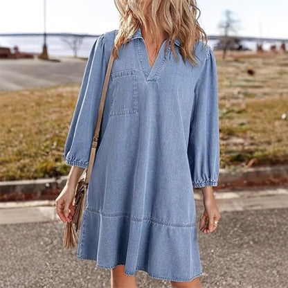 🔥Hot Sale 50 % rabatt👗Casual denimkjole for kvinner