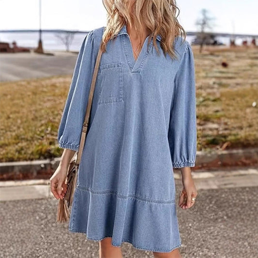🔥Hot Sale 50 % rabatt👗Casual denimkjole for kvinner