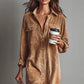 🔥 55 % RABATT! Effortless Chic Corduroy Shirt Dress – Myk, behagelig og allsidig for alle årstider 🍂
