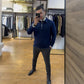 💥Nyheter Spesialtilbud – Slim fit genser med halv glidelås for menn