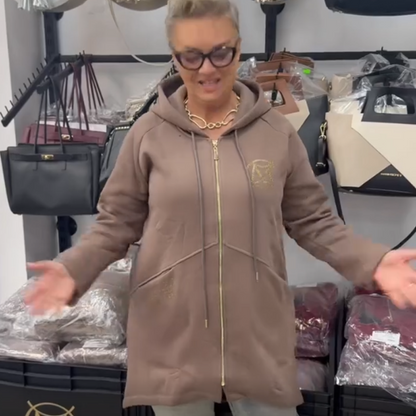 Casual hettegenser med glidelås for kvinner