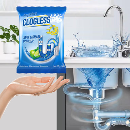 Praktisk gave – Rengjøringspulver for å fjerne tilstoppinger i kjøkkenavløp