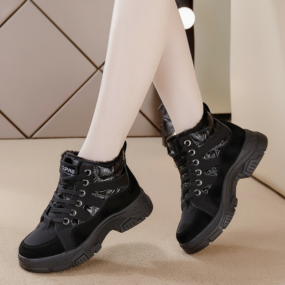 Varm dame-plateau-vintersneaker