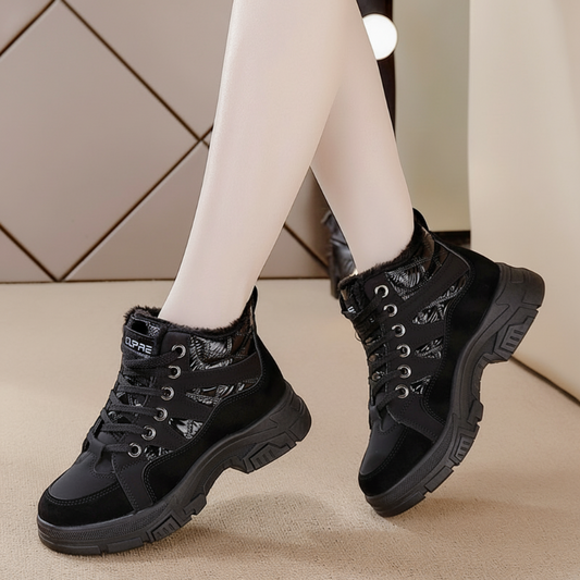 Varm dame-plateau-vintersneaker