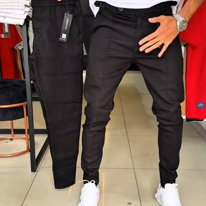 Slim-fit bukser for menn med justerbar midje