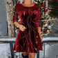 👗 Elegant paljettkjole med A-linjeform – Fantastisk glitter og perfekt passform, ideell for fester og gallaer ✨