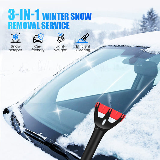 Multifunksjonell snøskuffe til bil med isskrape og børste