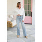 Vintage jeans med høy midje og rette ben for kvinner