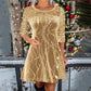 👗 Elegant paljettkjole med A-linjeform – Fantastisk glitter og perfekt passform, ideell for fester og gallaer ✨