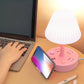 Bordlampe med USB-port og stikkontakt