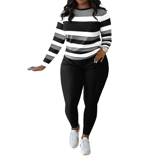 ⏳Tidsbegrenset spesialtilbud⏰2-delers sett med casual damemote👚👖
