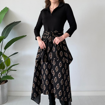 ✨ Nytt & nå på tilbud: Tettsittende Fit & Flare Midi-kjole med sløyfebelte