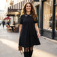 Elegant minikjole med krage for kvinner
